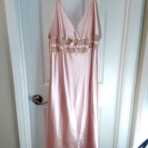 Pretty Pink Satin Night Dress Size 1X